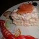 Закусочный торт из красной рыбы и крабовых палочек